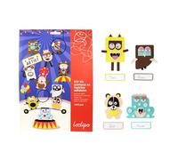 LOOLIPO - MASCOTTES FEUTRINE ADHÉSIVE - CRAZY ARTIST - 19 coupons prédécoupés - 20x25,5x0,1cm - Kits créatifs - Loisir créatif - Activité manuelle - L604904