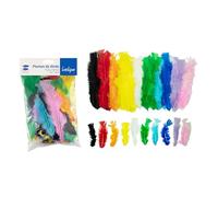 LOOLIPO - PLUMES DE DINDE - ARC-EN-CIEL - 300 plumes - 25 gr - 4 - 8 cm - Matériels créatifs - Plumes - Loisir créatif - Activité manuelle - L789150