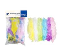 Lot de 300 Plumes de Dinde - 2 tailles et 6 couleurs pour vos Loisirs Créatifs - Sodertex - L780150 Assortiments