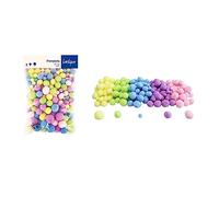 LOOLIPO - POMPONS - PASTEL - 200 pompons - ø 1,5 - 3 cm - Matériels créatifs - Pompons - Loisir créatif - Activité manuelle - L790020