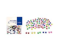 LOOLIPO - YEUX MOBILES ADHÉSIFS - COLORÉS - 100 yeux - ø 1 cm - Matériels créatifs - Yeux mobiles - Loisir créatif - Activité manuelle - L771913