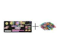 Loom bands - kit complet de 600 élastiques + 2 sachets de 200 élastiques (coloris selon arrivage) G
