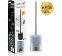 LOOMAID Brosse WC tête silicone inox/anthracite avec porte-brosse