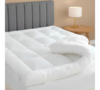 LOOMERIG Surmatelas en microfibre de qualité supérieure de 10 cm pour lit double - Doux et moelleux avec coutures en carré pour un confort amélioré (double - 137 x 190 cm)