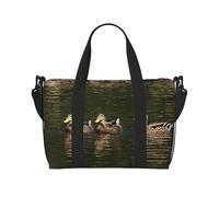 (Loon Nature Bird) Sac de voyage imperméable et léger - Grand bagage à main pour voyages de 3 à 5 jours | Voyage en avion, sport, week-end | Homme et femme (lot de 1), Noir , Taille unique