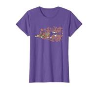 Looney Tunes Acme Doodles Wile E Coyote T-Shirt, Femme, Violet Chiné, 3XL