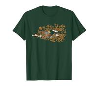 Looney Tunes Acme Doodles Wile E Coyote T-Shirt, Homme, Vert Forêt, XL