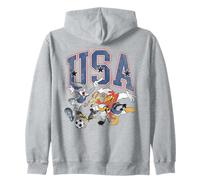 Looney Tunes Bugs Bunny, Daffy Duck Group USA Football Sweat à Capuche