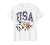 Looney Tunes Bugs Bunny, Daffy Duck Group USA Football T-Shirt