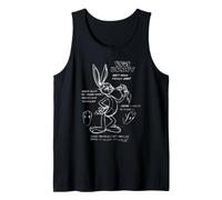 Looney Tunes Bugs Bunny Drawing Instruction Line Art Dark Débardeur