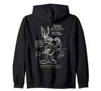 Looney Tunes Bugs Bunny Drawing Instruction Line Art Dark Sweat à Capuche
