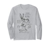 Looney Tunes Bugs Bunny Drawing Instruction Line Art Light Manche Longue