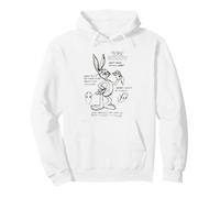 Looney Tunes Bugs Bunny Drawing Instruction Line Art Light Sweat à Capuche