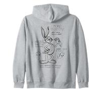 Looney Tunes Bugs Bunny Drawing Instruction Line Art Light Sweat à Capuche