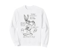 Looney Tunes Bugs Bunny Drawing Instruction Line Art Light Sweatshirt