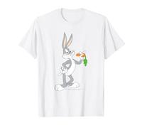Looney Tunes Bugs Bunny Mange Une Carotte T-Shirt, Homme, Blanc, L