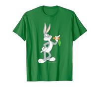 Looney Tunes Bugs Bunny Mange Une Carotte T-Shirt, Homme, Vert Kelly, L