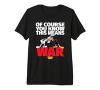 Looney Tunes Bugs Daffy This Means War T-Shirt Haut de Gamme