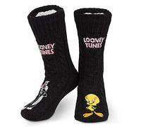 Looney Tunes Chaussettes Antidérapantes Femme et Ado EU 35-41, Hiver Chaussettes Chaudes Fantaisie, Idée Cadeau pour Femme