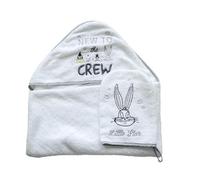 LOONEY TUNES - Coffret Cape de Bain Gant Brodé, Serviette Éponge - 100% Coton pour Bébé - pour Enfant - Kit Cadeau Fille Garçon - Accessoire Naissance Confort - Produit Warner Bros