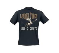 Looney Tunes Coyote Homme T-Shirt Manches Courtes Noir XL