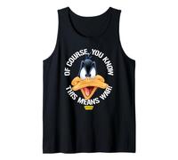 Looney Tunes Daffy Big Head This Means War Débardeur