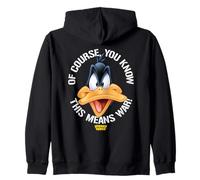Looney Tunes Daffy Big Head This Means War Sweat à Capuche