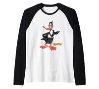 Looney Tunes Daffy Duck Retro Large Pose Manche Raglan