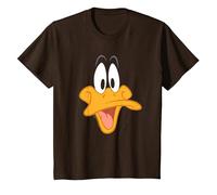 Looney Tunes Daffy Face T-Shirt, Enfant, Marron, 10 Ans