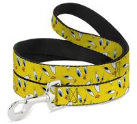 Looney Tunes Laisse pour Animal Domestique, Expression Tweety et Yeux dispersés, Jaune, 1,8 m de Long 1,3 cm de Large
