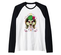 Looney Tunes Merch Sugar Skull Bugs Bunny Manche Raglan