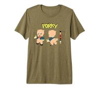 Looney Tunes Porky Pig Retro Color Code T-Shirt Haut de Gamme