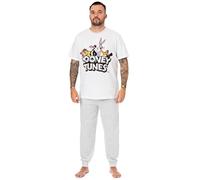 LOONEY TUNES Pyjama pour Homme | Pyjama Gris avec Pantalon et t-Shirt Character Lounge | Logo Classique Bugs Bunny Taz Daffy Duck | Cadeaux de Nuit pour Lui Fan Merchandise