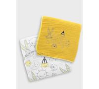 LOONEY TUNES - Set 2 Langes Bébé 55×65 cm - Carrés Coton Multi-Usage - Favorise Sommeil, Apaise - Cadeau Naissance Fille Garçon - Linge Douceur, Confort - Lavable - Produit Officiel Warner Bros