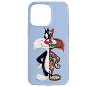 Looney Tunes Slyvester Half Skeleton Coque pour iPhone 15 Pro Max
