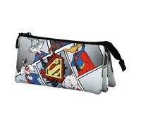 Looney Tunes Super Tunes Trousse Triple FAN 2.0, Gris Gris