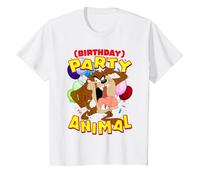 Looney Tunes Taz Birthday Party Animal T-Shirt, Enfant, Blanc, 6 Ans