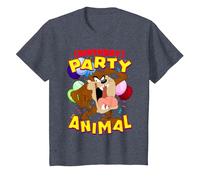 Looney Tunes Taz Birthday Party Animal T-Shirt, Enfant, Bleu Chiné, 6 Ans
