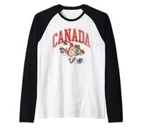 Looney Tunes Taz Canada Football Manche Raglan