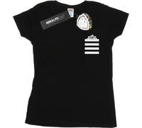 Looney Tunes - "Taz Stripes Faux Pocket" T-shirt pour femme BI26630 (S) (Noir)