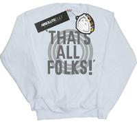 Looney Tunes - "That's All Folks" Sweat-shirt pour femme BI7668 (L) (Blanc)