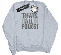 Looney Tunes - "That's All Folks" Sweat-shirt pour femme BI7668 (M) (Gris chiné)