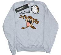 Looney Tunes - "That's All Folks" Sweat-shirt pour filles BI23381 (128) (Gris)