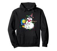 Looney Tunes Tweety and Sylvester The Snowman Christmas Sweat à Capuche