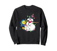 Looney Tunes Tweety and Sylvester The Snowman Christmas Sweatshirt