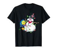 Looney Tunes Tweety and Sylvester The Snowman Christmas T-Shirt