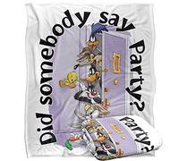 LOONEY TUNES WB 100Th Friends Party Plaid Ultra Doux au Toucher Soyeux - 152 x 127 cm