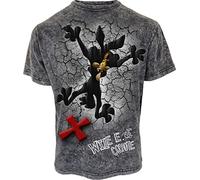 Looney Tunes - Wile E.Coyote - Missed The Spot - Acid Wash T-Shirt M Black