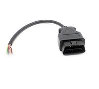 LoongGate OBD-II 16 Broches pour Mettre Fin au Fil Ouvert de Prise - câble diagnostique d'extension Ronde de connecteur du mâle 16 d'OBD2 16-0.3 mètres
