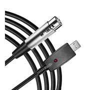 LoongGate USB vers XLR Microphone Câble - Convertisseur de Liaison Studio Audio Câble Connecteur Cordons Adaptateur pour Microphones ou Instruments Enregistrement Chanson Karaoké (3m)